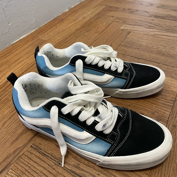 Vans Black and Blue Skate Sneakers with Suede Accents - Picture 2 of 8